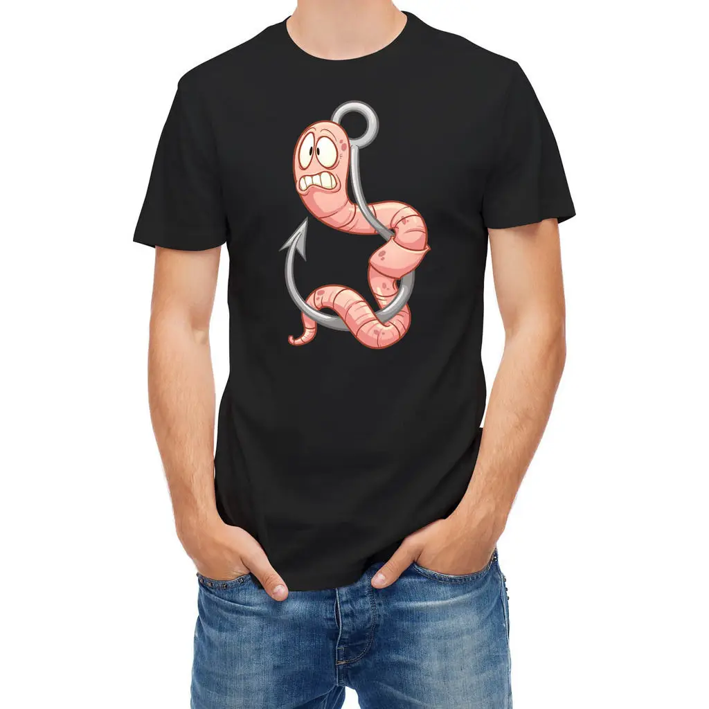 

T Shirt Cartoon Warm on Fishinger Hook T-Shirts Short Sleeve Leisure Fashion Summer 2018 New Arrival Men T Shirt New