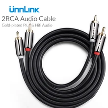 Unnlink 2RCA 2 RCA мужчинами OFC аудио кабеля, завернутый Экранирование Позолоченные 0.5 м 1 м 2 м 3 м 5 м 8 м 10 м для микшер-усилитель