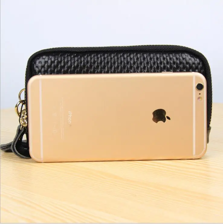 Long Women Wallet Genuine Leather 2 layers Zipper Wristlet Bag Big Capacity Lady Clutch Coin Purse Mobile phone bag Long Women Wallet Genuine Leather 2 layers Zipper Wristlet Bag Big Capacity Lady Clutch Coin Purse Mobile phone bag