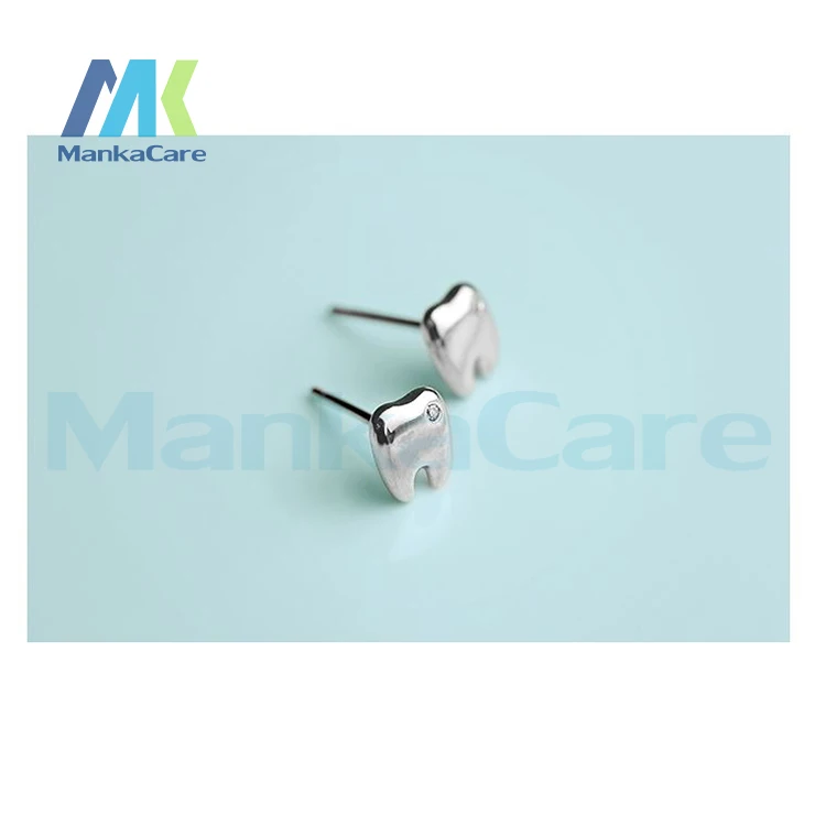 2 Pairs of Earrings Cute Dental Gift Tooth type Creative Lovely Clinic Female Gift Teeth type women dentist party gift