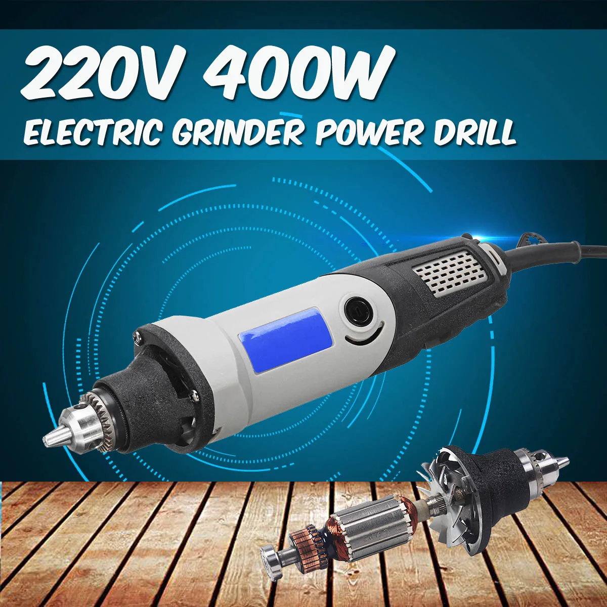 

220V 400W Mini Electric Die Grinder Power Drill 6 Variable Speed Professional Rotary DIY Multi Powers Tool 0.6~6.5mm Chuck