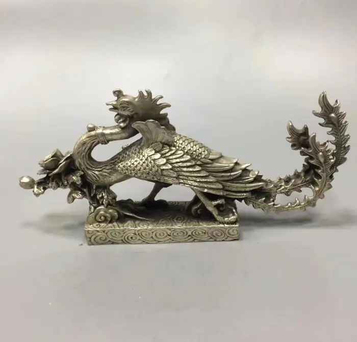 china-collection-archaize-white-copper-god-beast-phoenix-statue