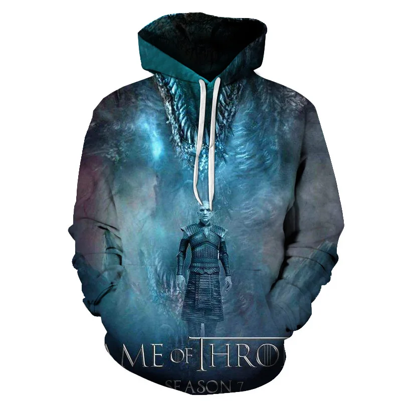 New Movie Game of thrones Hoodie Men Women All characters Cosplay 3d Sweatshirts Hoodies Casual Men Streetwear Pullover 6XL