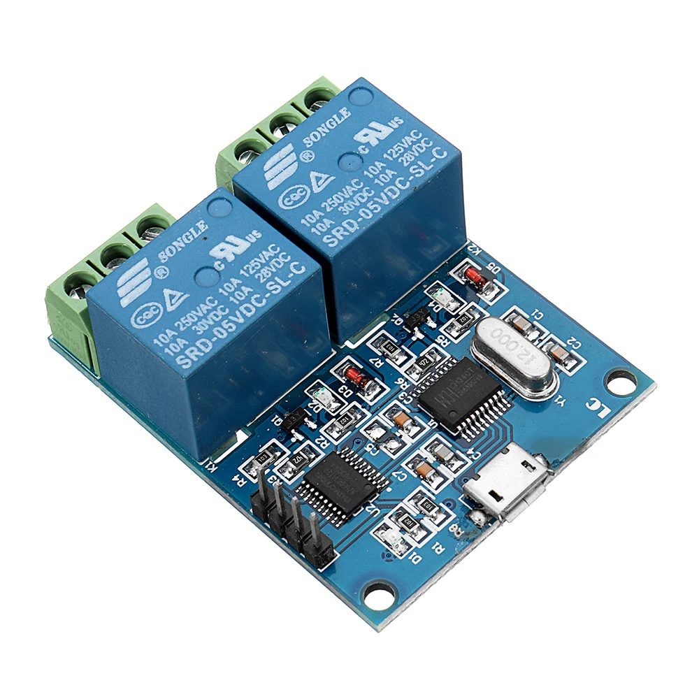 

LCUS-2 Dual Channel USB Relay Module USB Intelligent Control Switch
