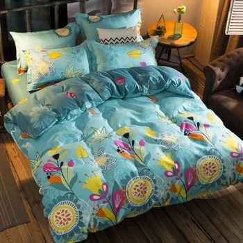 

Plant Tree Flower Floral 4pcs Bedding Set Child Boy Girl Single Double Queen King Size Duvet Cover 1.5m 1.8m 2.0m 2.2m Bed Sheet