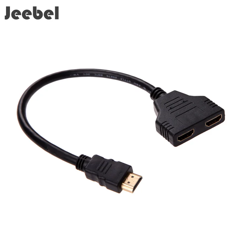 Jeebel HDMI сплиттер 1X2 0 3 м V1.4 штекер 2 Женский кабель для HD tv 4 K DVD плеер lcd PS4 Xbox проектор