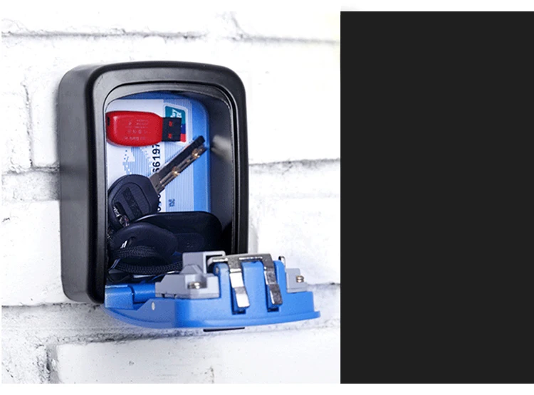 Key Safe Box Wall Mount Combination Password Lock Aluminum Alloy Material Keys Storage Box Multi Color Small Security Safes (2)