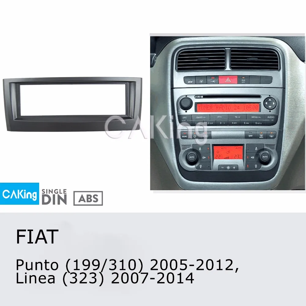 Одиночная Din Автомобильная панель Радио панель для FIAT Punto(199/310) 2005-2012, Linea(323) 2007- Dash Kit пластина рамка переходная адаптер