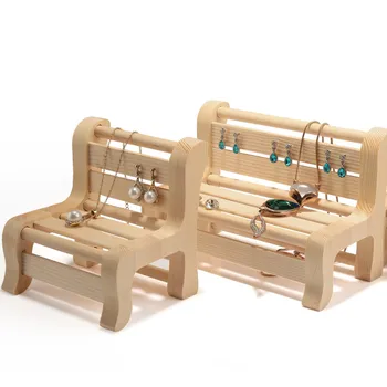 

Wood Jewelry Display Creative Chair and Table Bracelets Bangle Pendant Earrings Wood Display Holder