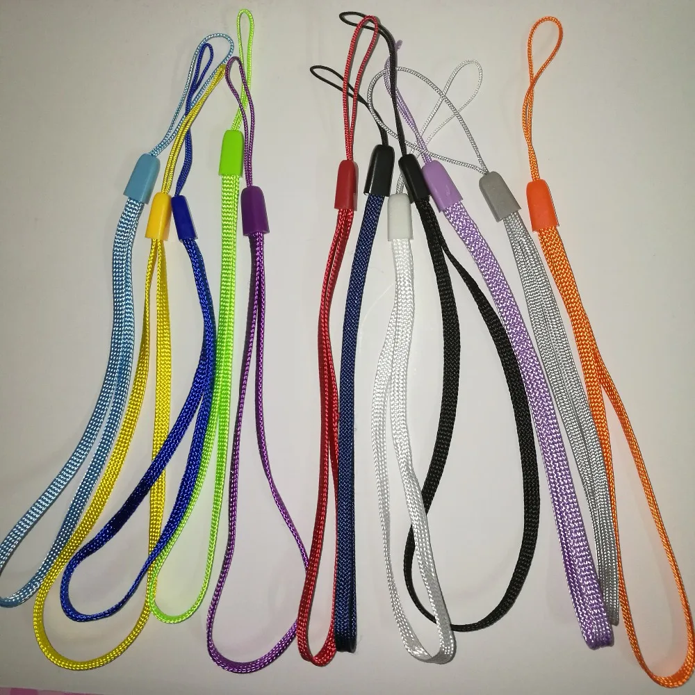1 pce Nylon wrist hand cell phone mobile chain straps keychain Charm