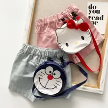 Одежда для детей; шорты для малышей; шорты для маленьких девочек; Милые декорированные сумки; Летние 2 вида стилей с рисунком кота