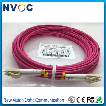 

10Pcs/Lot,8Meter,MM(OM4),Duplex,3.0mm,LSZH Pink Jacket,LC-LC Fiber Optic Patch Cord,LC UPC OM3-550 DX 8M Fiber Jumper Connector