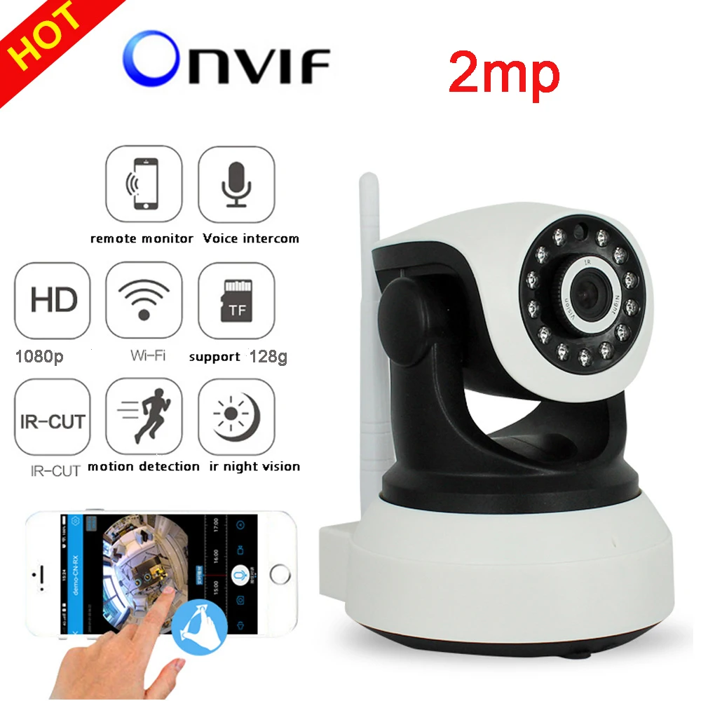 

1/4 CMOS Wireless Wifi Camera 1080p 2mp IR CUT Support Onvif 2 way voice Baby Monitor IP Security Surveillance System