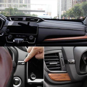 

ABS Matte For Honda CR-V CRV 2017 Car styling accessories Car Central Control Console Decoration Strip Cover Trim sticker 3pcs