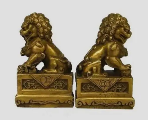 China-Chinese-Brass-Folk-Fengshui-Foo-Fu-Dog-Guardion-Door-Lion-Statue-Pair (1)