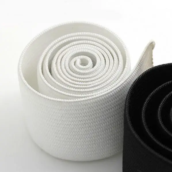 

2.5cm width 1 Meter White/Black Elastic Webbing Band Garment Sewing Accessories hand made DIY for cloth Free shipping