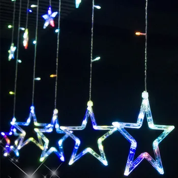 

VNL 110v/240v curtain star string lights christmas new year decoration christmas led lights color christmas decorations
