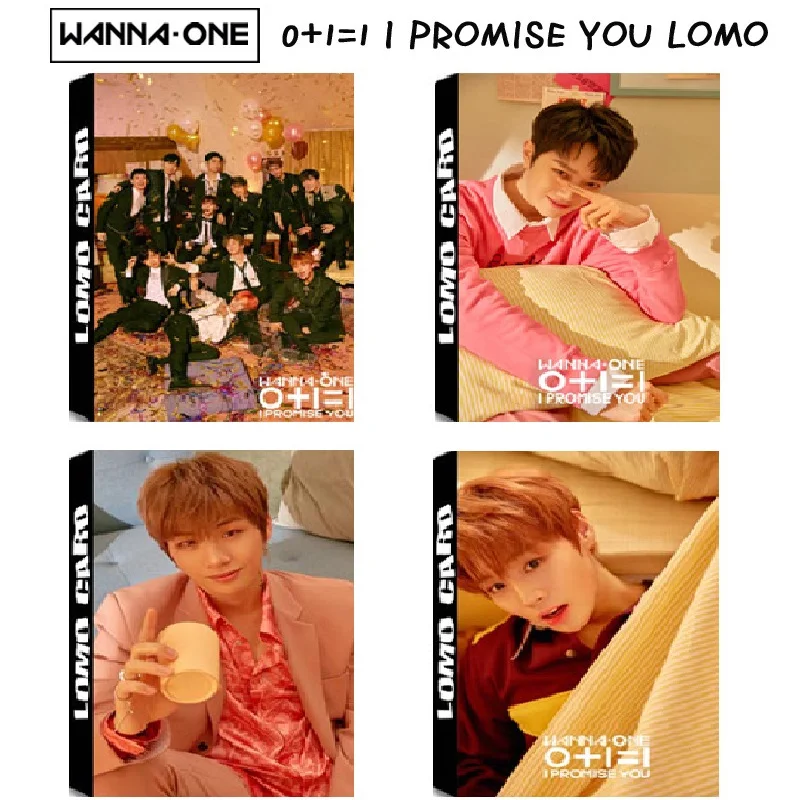 

30Pcs/set KPOP WANNA ONE 0+1=1 I PROMISE YOU Album HD Photo Card PVC Cards Self Made LOMO Card Photocard