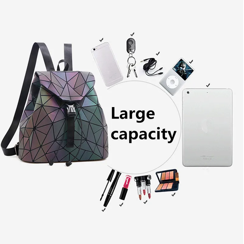 Nevenka-Luminous-Backpack-Women-Leather-Geometric-Backpacks-Diamond-Lattice-Drawstring-Backpacks-Holographic-Backpack-Purse-2018 (1)