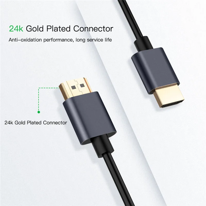 Высокое качество HDMI кабель 4 K x 2 K HDMI V2.0 штекер папа-папа дополнительный 0,5 м 1 м 1,5 м 2 м позолоченный HDMI Cabo провода для Apple ТВ PS4 ноутбук