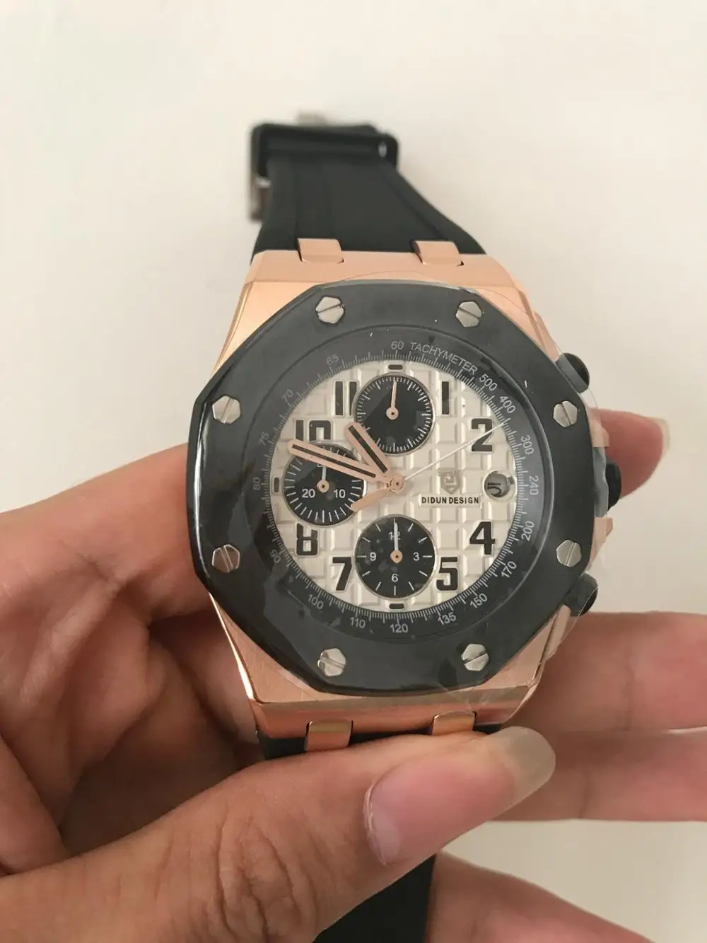

2018 High quality Mens Watches Top Brand Luxury rubber Sports watches Chronograph watch men golden Wrist Watch Clock relogio