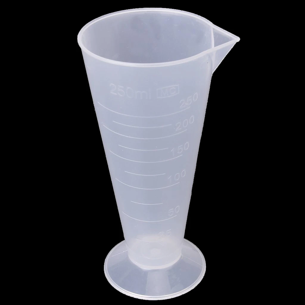 Sosw-250 мл прозрачный пластик конический измерения чашки