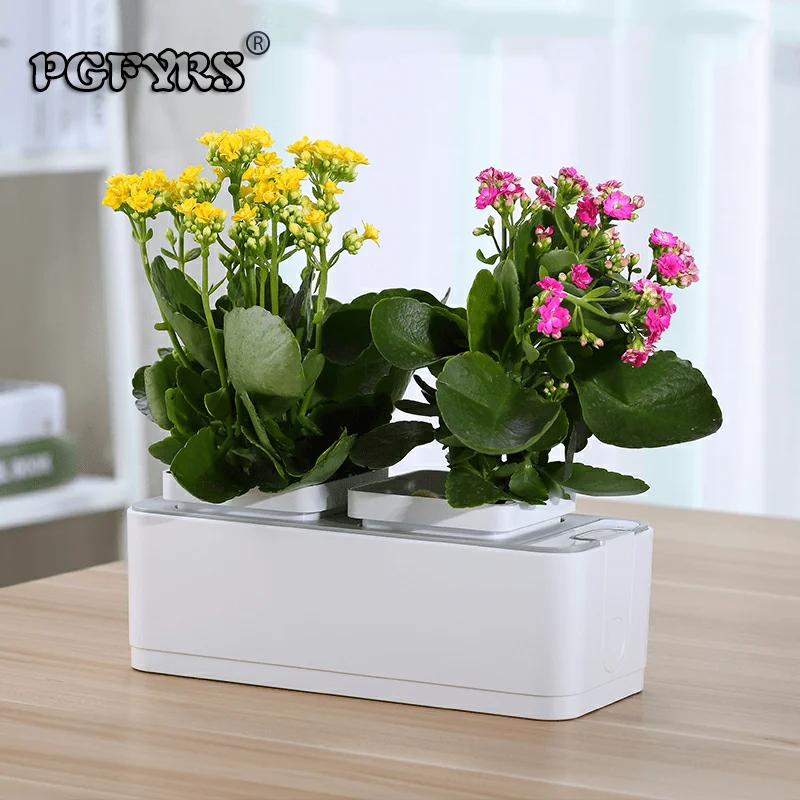 

Mini garden electronic control automatic watering high-end water storage and storage creative flower pot water shortage prompt