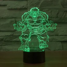 Avengers Hulk LED noche luz 3D lámpara luminaria de mesa Iluminación Toy niños habitación LED USB gadget electrónico Decoración para el hogar cama luz