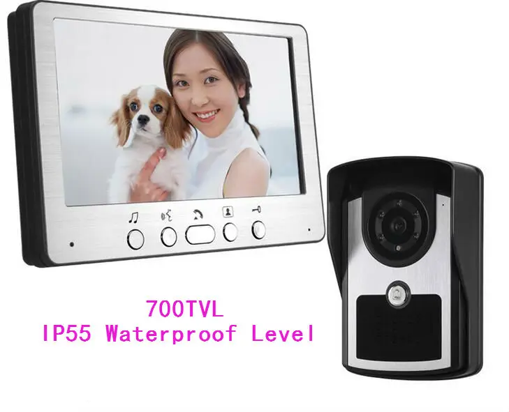 Freeship 700TVL 7 Inch Video font b Door b font Phone TFT LCD Video Monitoring Intercom