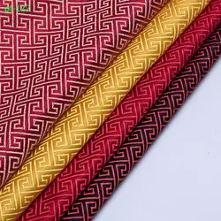Имитация 35 Великой китайской стены решетки silk 75 Тканые атласная подушки шелковой ткани Тан платье Qipao ткань cos ткани 50 см * 75 см