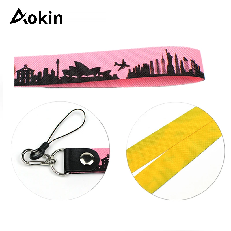 Aokin متروبوليس اسهم لمفاتيح متعددة وظيفة أحزمة هاتف المحمول لمعرف بطاقة حبل سلسلة مفاتيح المعصم الرقبة الشريط هانغ حبل