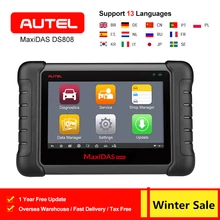 AUTEL MaxiDAS DS808 OBD2 Scanner Car Diagnostic Tool Automotive Key Fob Programming ABS ECU Coding Code Reader PK MS906 DS708 AUTEL MaxiDAS DS808 OBD2 Scanner Car Diagnostic Tool Automotive Key Fob Programming ABS ECU Coding Code Reader PK MS906 DS708