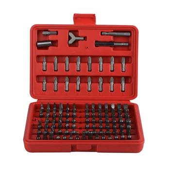 

Repair Screwdriver Hand Tool Kit 100pcs Screwdriver Security Bit Set Torx Tamper Screws Hex Key Phillips Slotted Tri-Wing Tools