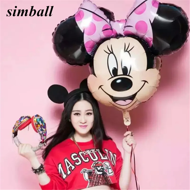 

1PCS Unicorn Party Balloon Mickey Minnie Balloons Red Bowknot Mickey Mouse Birthday Minnie Mouse Party Decoration Party Supplies
