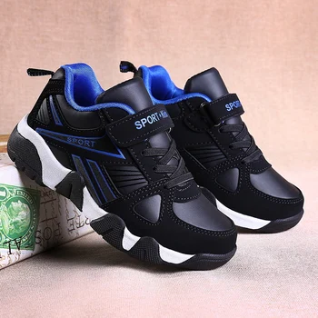 

ULKNN Children's shoes boy spring autumn breathable winter leather waterproof Kid primary school sports shoes casual comfortable
