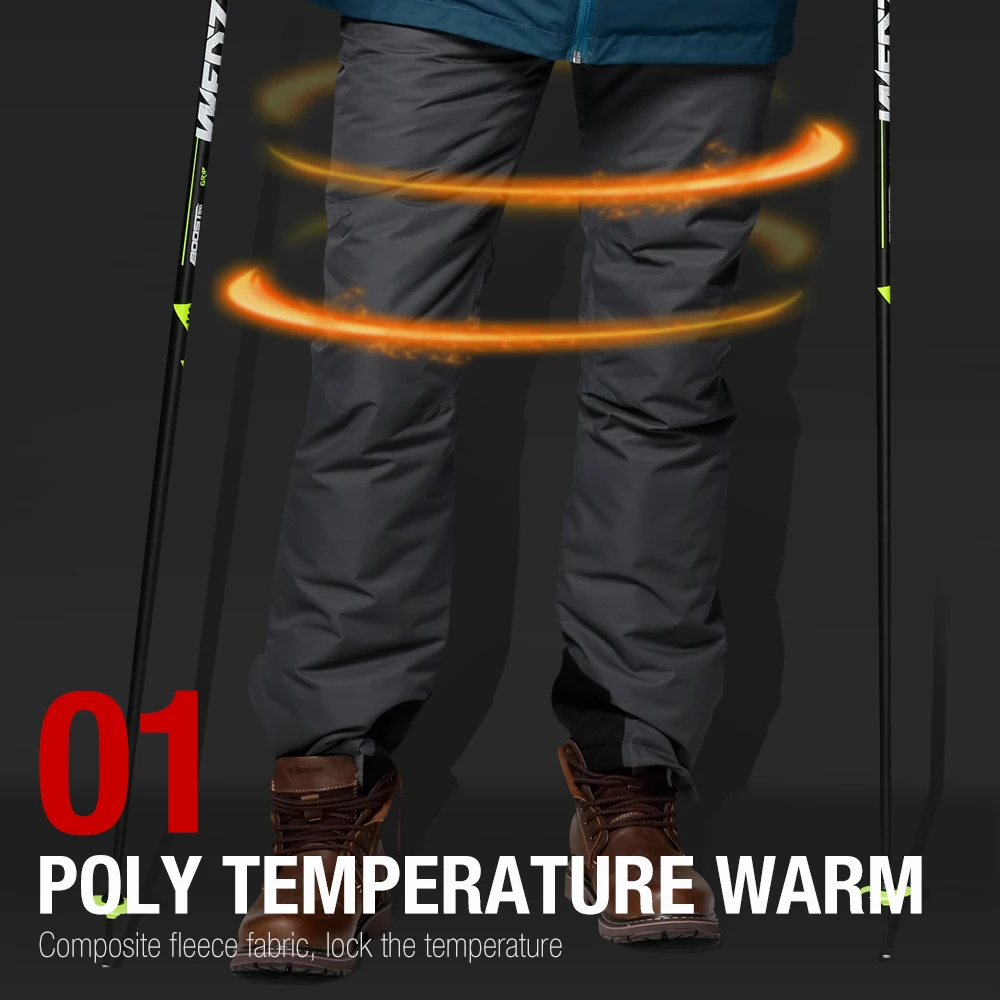 COPOZZ Winter Ski Pants Snowboard Pants Women and Men Outdoor Sports Pantalon Ski Female Hiking Trousers for Model Jacket
