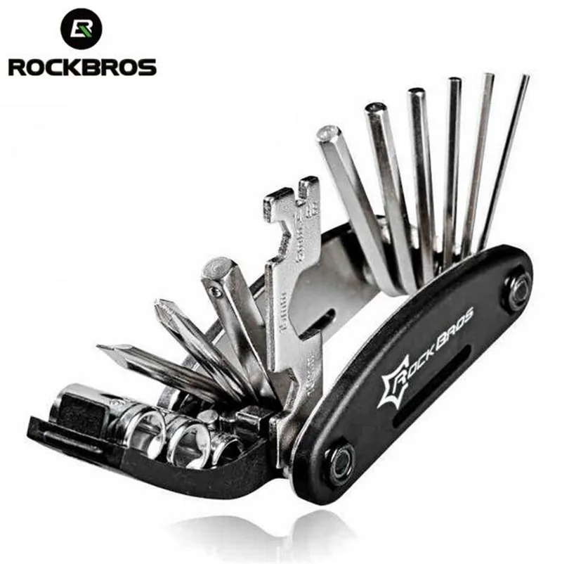 

ROCKBROS 16 in 1 Bicycle Tools Sets Mountain Bike Bicycle Multi Repair Tool Hex Spoke Wrench Cycle Screwdriver Tools 2 Styles