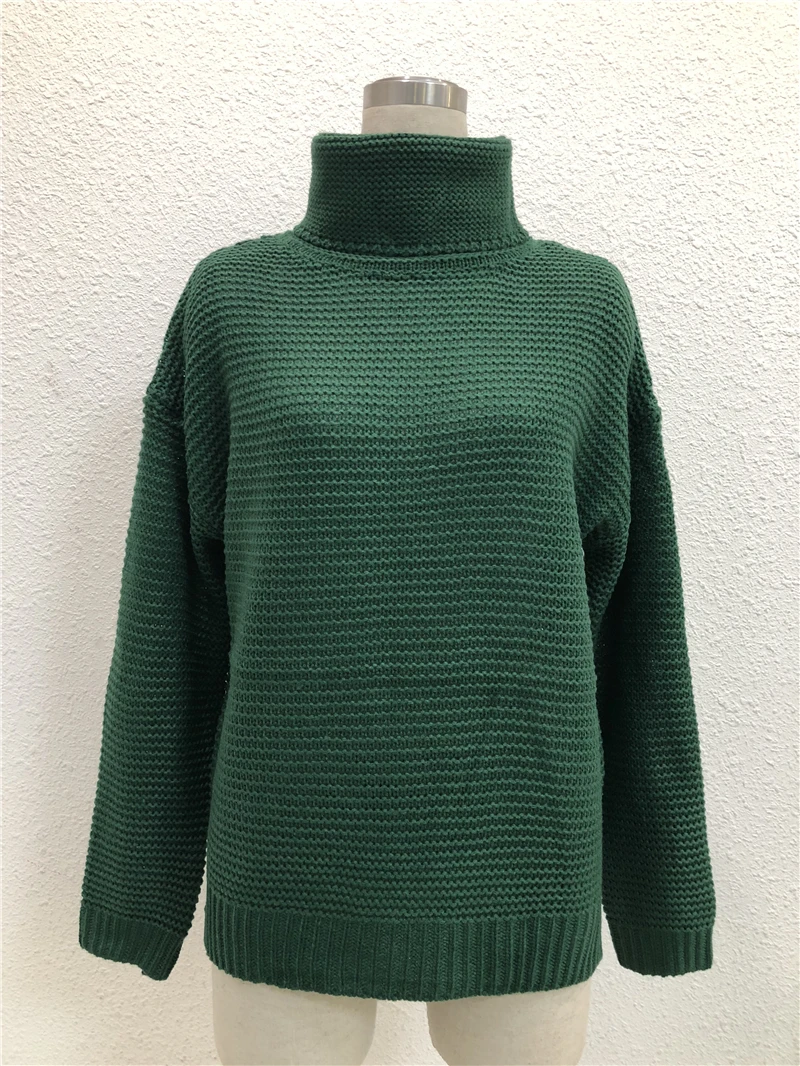 FREE SHIPPING Pullover Women's Jumper Turtleneck Red Sweater Jumper Warm Christmas Sweater thick Winter Cable Knitted Oversized Sweater JKP2321
