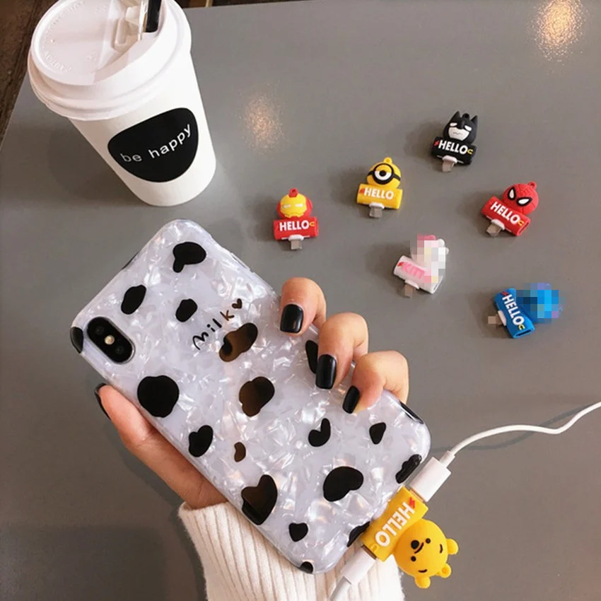 

Cute Cartoon 2 in 1 Audio Adapter For iPhone 6 6s 7 8 Plus X XS MAX XR Charger And Headphone Splitter Animals Phone OTG For IOS