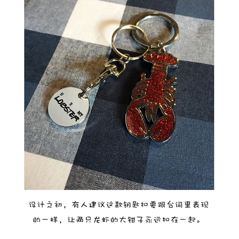 TV shows Friends Monica Lovers Lobster Keychain Keyring Strap Pendant Halloween Cosplay Keychain Key Ring Gift Key Chains (2)