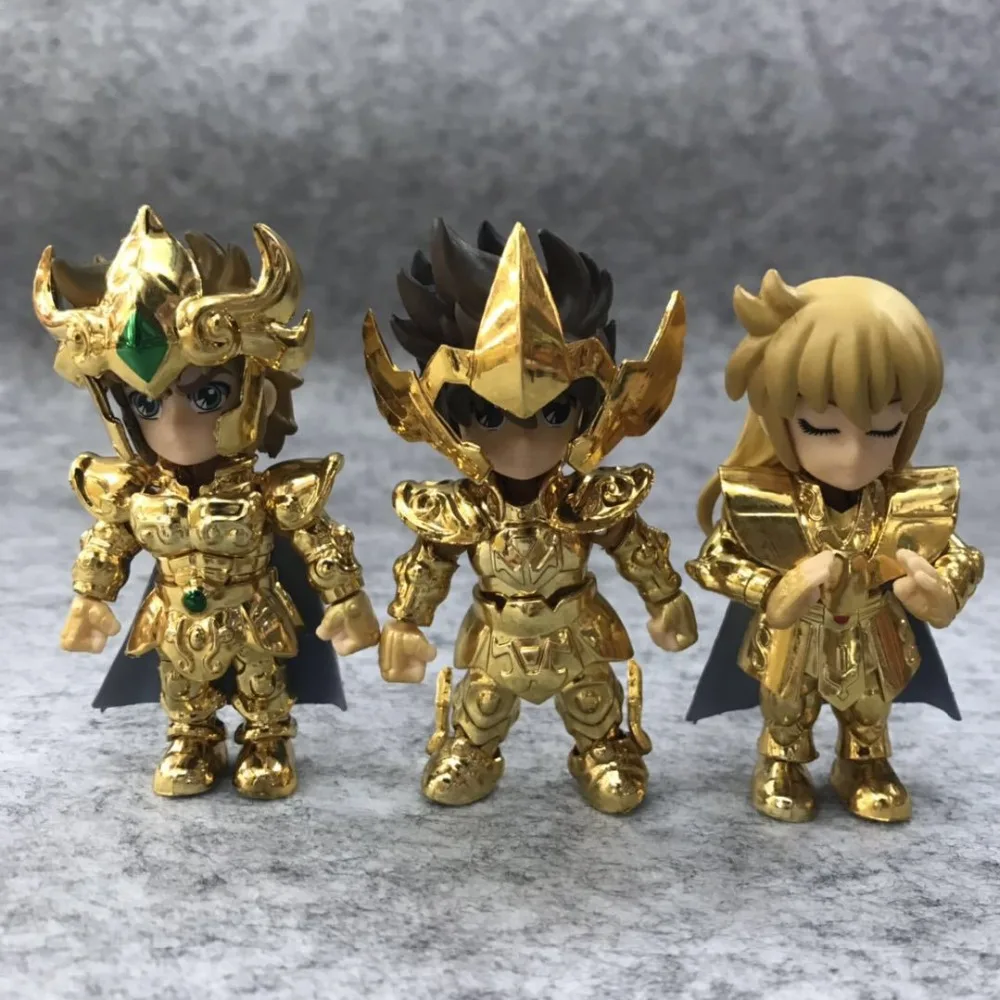 

3pcs/set Anime Saint Seiya Virgo Shaka Leo Aioria Sagittarius Aiolos PVC Action Figure Collectible Model Toys For Children Gift
