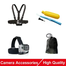 Action Camera Accessories Set Chest Head Strap Floating Handle Grip bag For GoPro Hero 5 4 3 SJCAM SJ4000 EKEN H9 Xiaomi Yi Cam