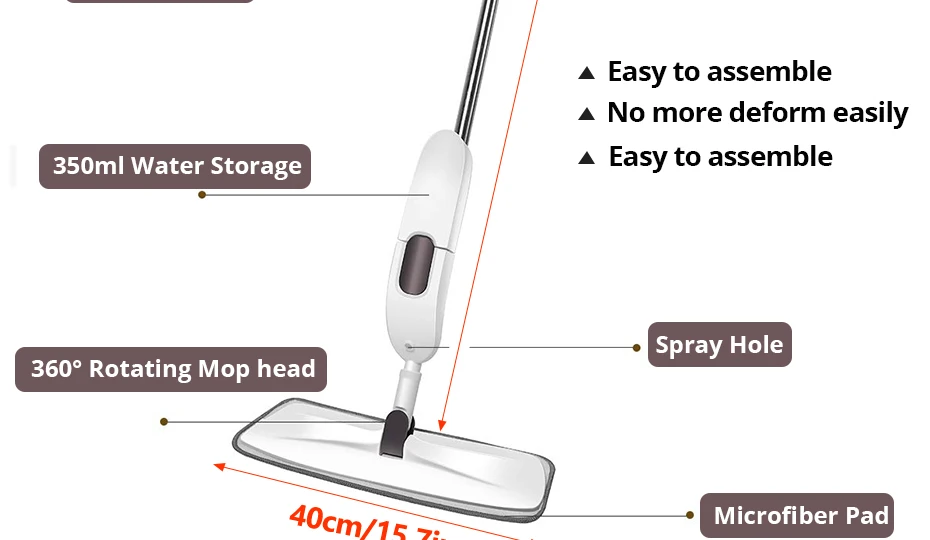 Спрей напольная швабра с многоразовая микрофибра колодки 360 градусов ручка Швабра для Дома кухни ламинат деревянная Напольная керамическая плитка для очистки