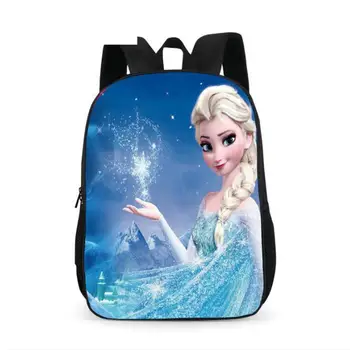 

2019 New Cartoon Kids Princess Elsa Schoolbag Cute Girls Lovely Snow white School Bag Teenager 16 Inch Backpacks