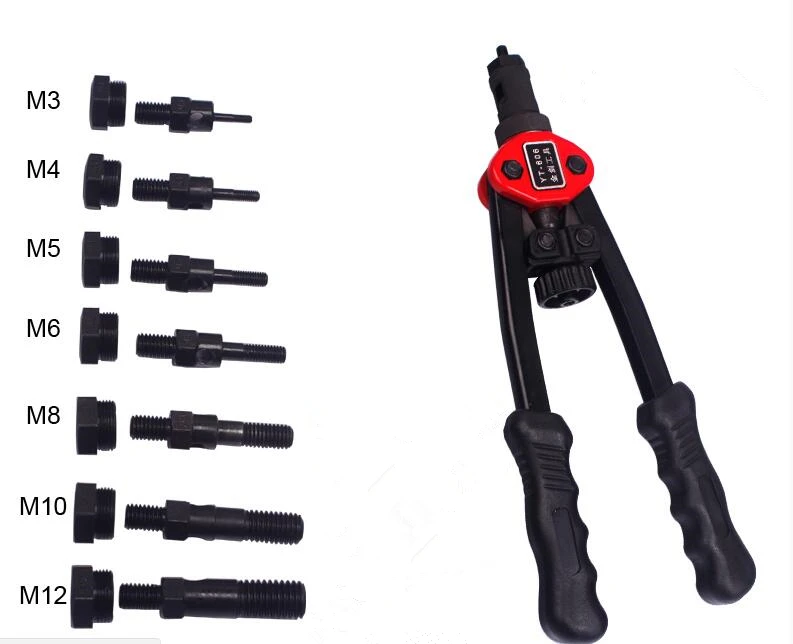 M3 to M12 Rivet Nut Gun Manual Riveter Double Handles Nail Gun Hand Riveter Screw Gun Rivnut Gun