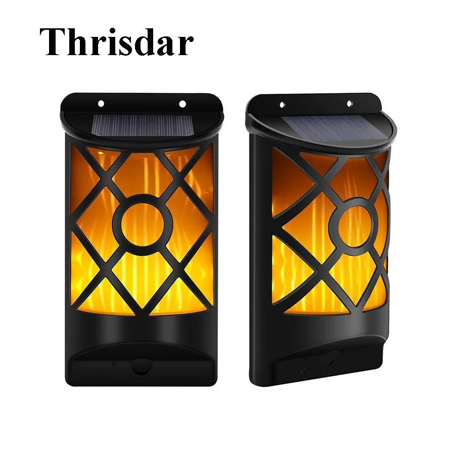 Buy Thrisdar 66 LED Solar Flickering Flames Wall