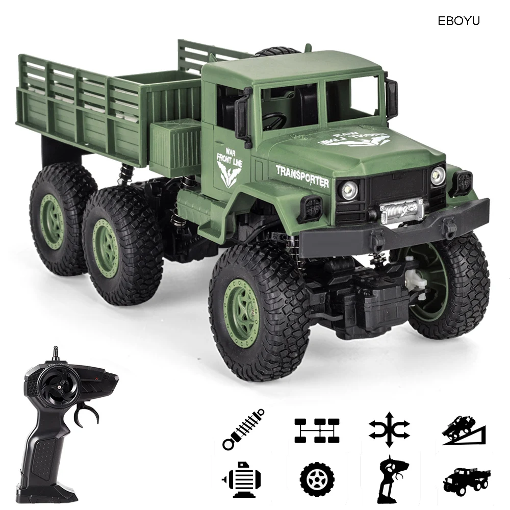 

JJRC Q68 Q69 1/18 high speed RC Truck 2.4G 6WD RC Off-road Crawler Military Truck Army Car Children Gift Kids Toy for Boys HOT
