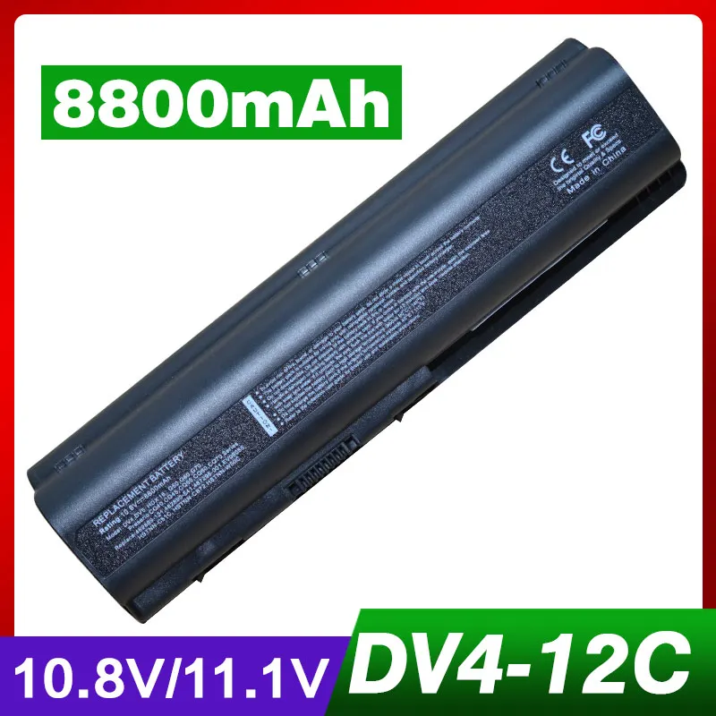 

8800mAh laptop battery for HP Pavilion dv6-2100 dv6t dv6z for COMPAQ Presario CQ50-100 CQ40 CQ41 CQ45 CQ50 CQ60 CQ61 CQ61z CQ70