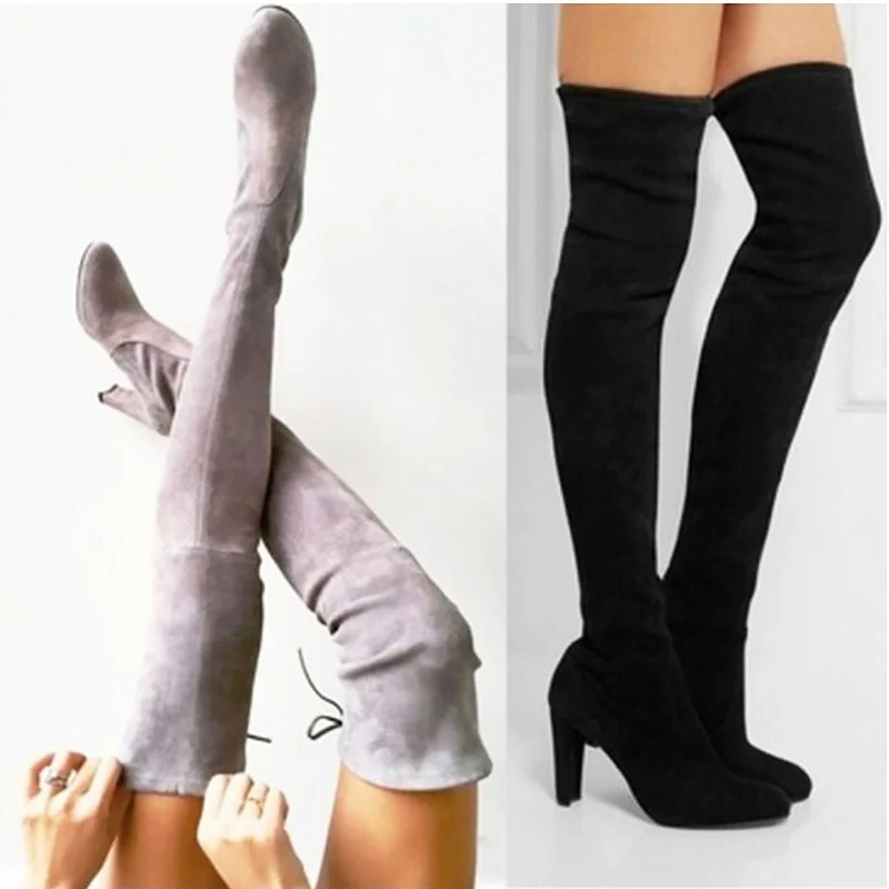 

2018 hot sale slim boots women Thigh High Boots Sexy Over The Knee women shoes Fashion Winter Snow Boots Shoes Woman