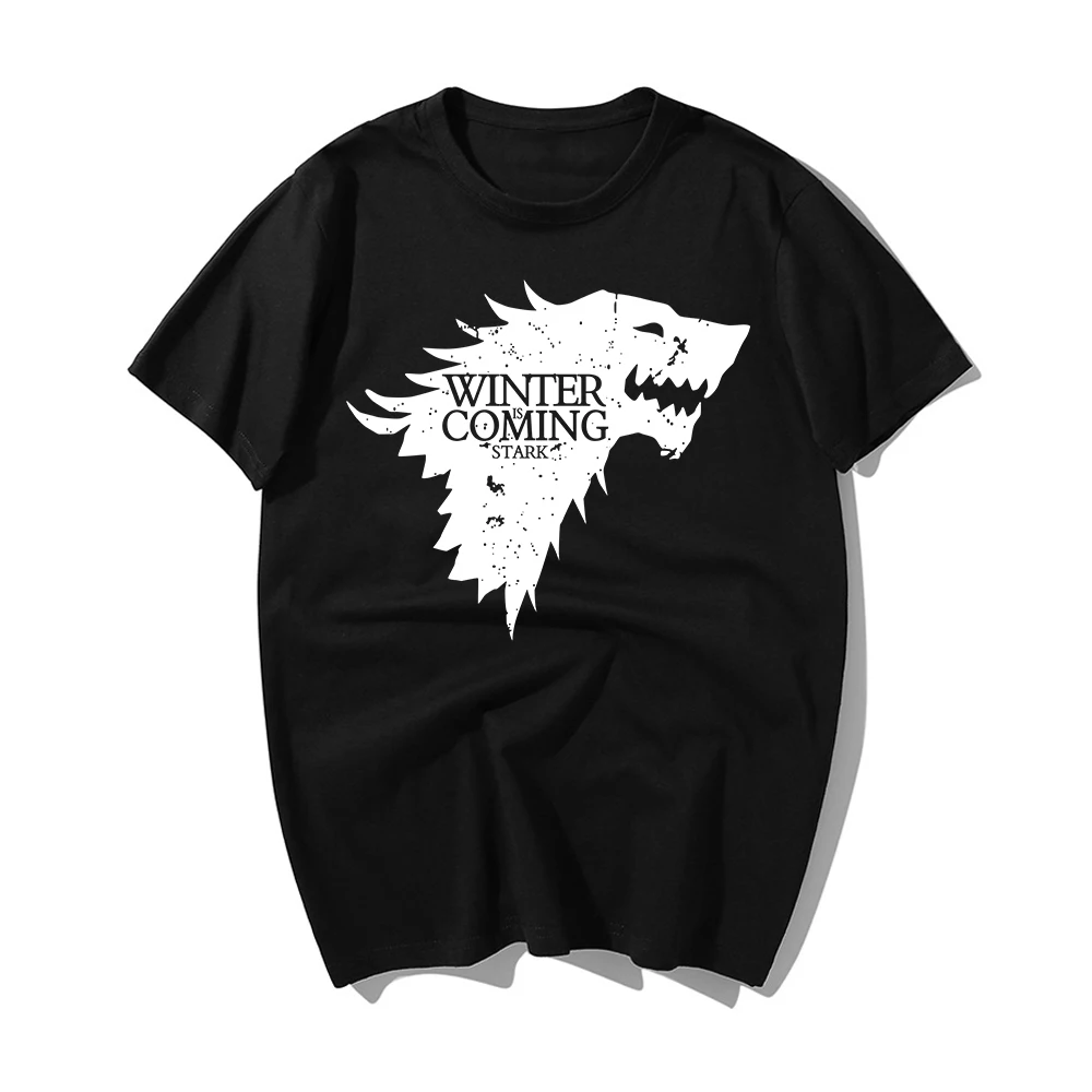 

Game Of Thrones House Stark Men T-shirt 2019 Summer Casual Men Tshirt Tops Tees Cotton Winter Is Coming Men's Printed T-shirt